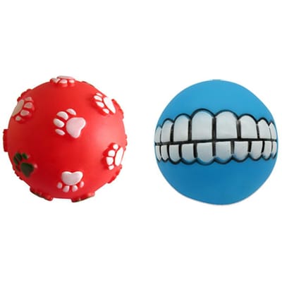 S Diameter 6cm Piepende Huisdier Hond Bal Speelgoed Voor Kleine Honden Rubberen Kauw Puppy Speelgoed Hond Spullen Honden Speelgoed Huisdieren Brinquedo Cachorro 1pcs random color