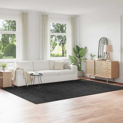 vidaXL - Antislip - Shaggy - Tapijt - Donkergrijs - 240 - x - 340 - cm - PP