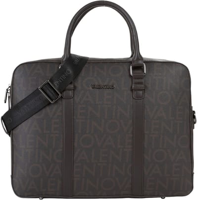 VALENTINO business tas laptoptas met laptopvak King Professional Moro / Naturale donkerbruin