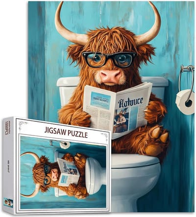Uitdagende Puzzel 1000 Stukjes Volwassenen: Levendige Koeien & Schotse Hooglanden - Familie Activiteit & Wanddecoratie
