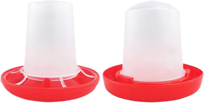 Kippen Drinkbak - Voederbak Set - Pluimvee Verzorgen - Zelfaanvullend Systeem - 160ml Capaciteit - Wit