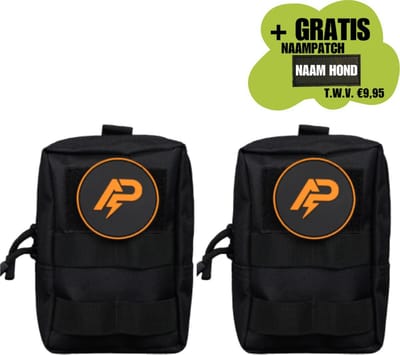 Opbergtasje voor hondentuig – Zwart – 2 Stuks – MOLLE-systeem – Universeel formaat