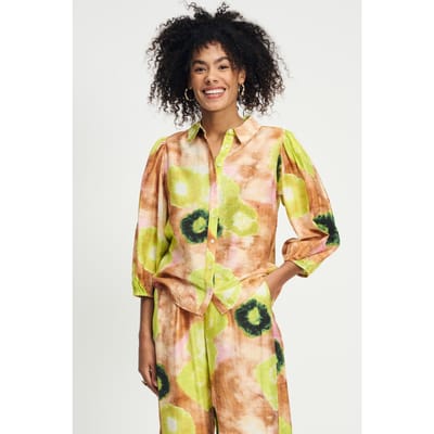 POM Amsterdam Blouse - Summer Bliss Lime Green Größe: 38 | Blusen Outlet | Damen | Grün