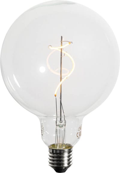 LUEDD E27 dimbare LED spiraal filament G125 4W 270 lm 2200K