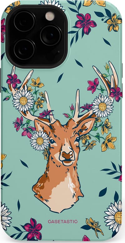 Casetastic Hoesje Geschikt voor Apple iPhone 13 Pro Max Magsafe - Stijlvolle Beschermende Duo-layer Case - Gewei bloesem
