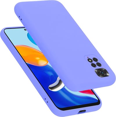 Cadorabo Hoesje geschikt voor Xiaomi RedMi NOTE 11 4G / 11S 4G in LIQUID LICHT PAARS - Beschermhoes gemaakt van flexibel TPU silicone Case Cover