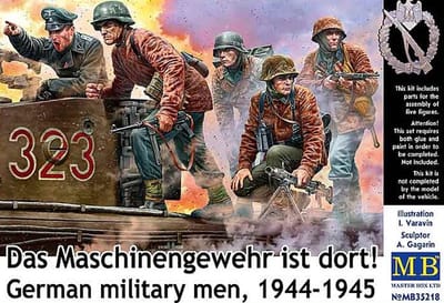 Master Box Modelbouwpakket Militaire voertuigen - 35218 German Military Men 1944-45 - Das Maschinengewehr ist dort! - Figures Plastic - 1:35 - Modelbouw