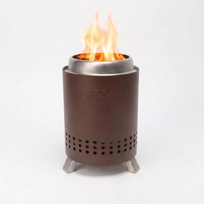 HEAT Rookloze Vuurkorf Rokfri Small – Bruine Tafelhaard - 15x15x21 cm