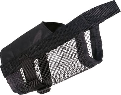 Trixie Muzzle with net insert polyester S-M Zwart