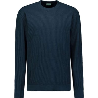 No Excess Pullover Crewneck Rib Night Size: S | Sweaters Outlet | Heren | Blauw