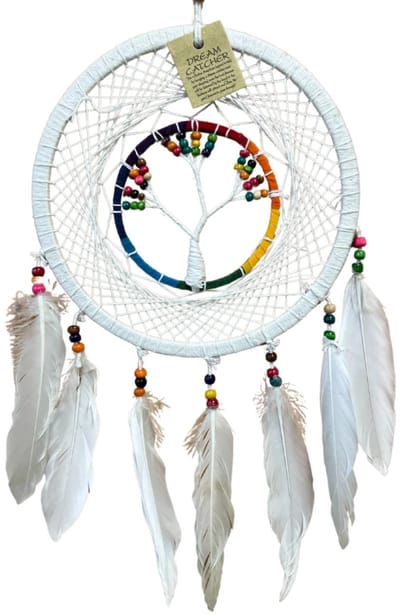 Dromenvanger Tree of Life Rainbow & White - Regenboog Kralen - 22cm