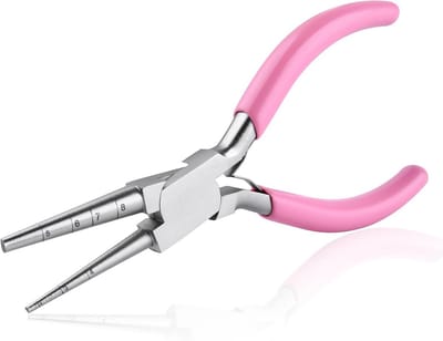 Metalen Draad Krultang - Ronde Tub Clip - Sieraden Maken - 2 tot 8 mm Bereik - Roze