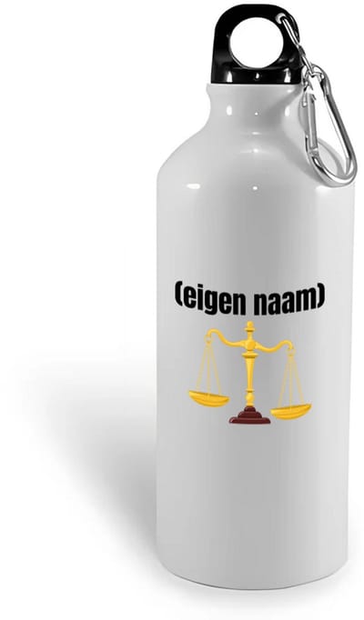 Hacebo® - rechter weegschaal waterfles - Advocaat - advocaten - met eigen naam - leuk cadeau voor iemand die advocaat is - cadeau - kado - water fles - 400ML