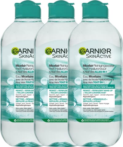 Garnier SkinActive Micellair Reinigingswater met Hyaluronzuur & Aloë Vera - 3 x 400ml