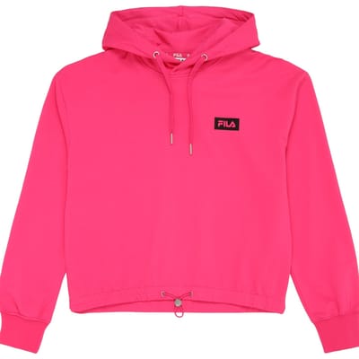 FILA Zilona Cropped Loose Hoodie Pink Yarrow Maat: M | Hoodies Outlet | Dames | Roze