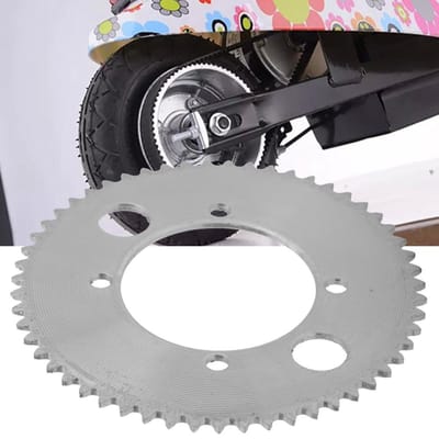 Pignon arrière en aluminium 65 dents 55 dents pour trottinette électrique Compatible avec les chaînes 25H55 dents gray
