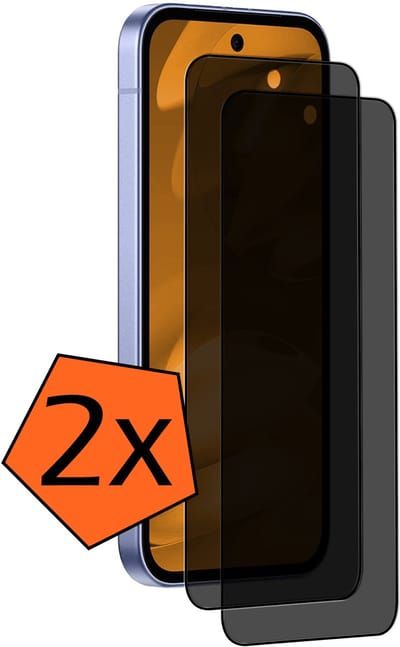 Screenprotector - 2 Stuks - Geschikt voor Google Pixel 9a - Privacy Filter - Gehard Glas - Beschermglas - Tempered Glass - Screen Protector