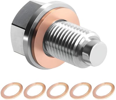 Dailygoods- Olieafvoerplug Magnetisch - Roestvrij Staal - Neodymium Magneet - Universeel - CNC Precisiebewerking - Tot 150 Graden Celsius - Olieplug