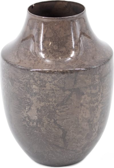 HomeBound by KY | Vaas metaal brown marble | bloemenvaas