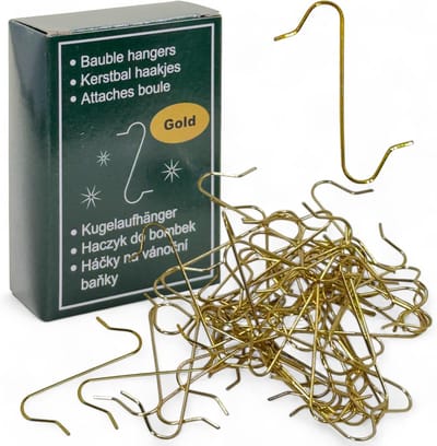 Dailygoods - 50 Stuks S-haakjes voor Kerstboomversieringen in Goud