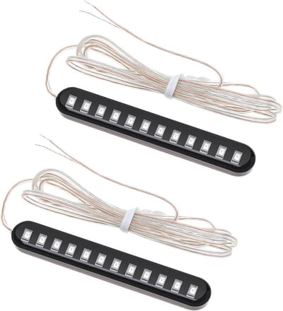 2x Universele LED Kentekenplaat Verlichting 12V - Motor, Scooter en Quad Knipperlicht Strips
