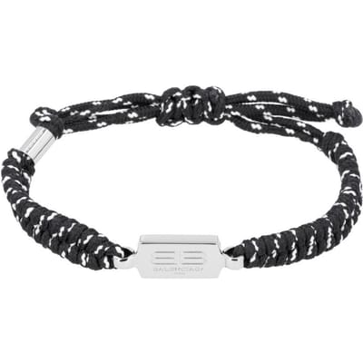 Balenciaga Vlecht Logo Armband 856392 Tz24s 1912 856392 TZ24S 1912 black