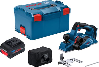 Bosch GHO 18V-26 Professionele accuschaafmachine 18 V 2,6 mm borstelloos + 1x ProCORE oplaadbare accu 5,5 Ah + L-Boxx - zonder oplader