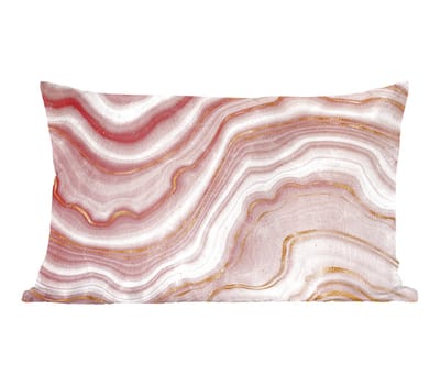Sierkussens - Kussentjes Woonkamer - 50x30 cm - Agaat - Roze - Stenen - Kristal