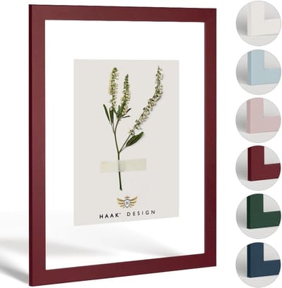 Dubbele Glazen Fotolijst 18x24 cm Donkerrood - Tijdloos Design voor Foto's en Posters