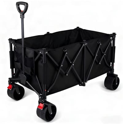 JCP® Bolderkar - 250L Capaciteit - Bolderkar Opvouwbaar - Opvouwbare Bolderkar - Zwart - 42cm x 105cm x 102cm