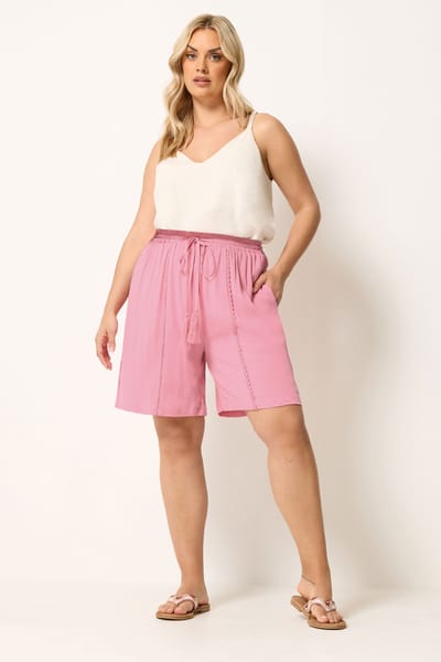 Yours Roze Short Met Kwastjes Size 42