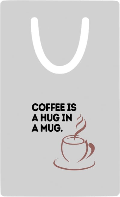 Hacebo® - coffee is a hug in a mug metalen boekenlegger - Koffie - koffie drinkers/liefhebbers - verjaardagscadeau - cadeau - kado - geschenk - verjaardag - collega's Bladwijzer boekenleggers - 7.6 cm x 5cm