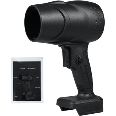 Souffleur à poussière sans fil, souffleur d'air puissant 1050 W, ventilateur turbo, souffleur à main, souffleur de sciure 30 ms Without Battery & Charger noir