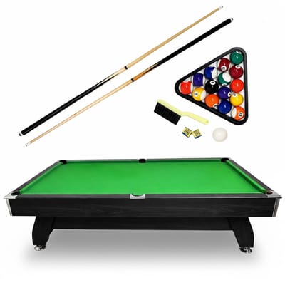 THUNDER BOLD-BLACK-8FT - Biljarttafel - 8 ft - Met ballenopvang en accessoires