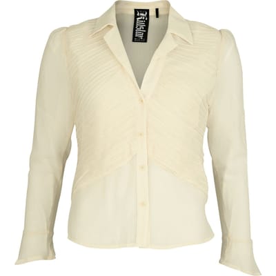 Killstar - Gothic Blouse - Nocturne Nights - Evermore Eclipse Shirt Ivory - XS tot XXL - voor Vrouwen - gebroken wit