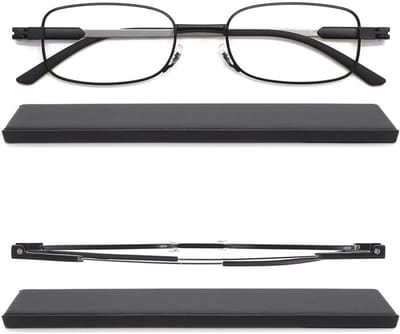 Draagbare Leesbril met Hardcase en Anti-Blauwlicht - Zakformaat Leesbril (135 mm)