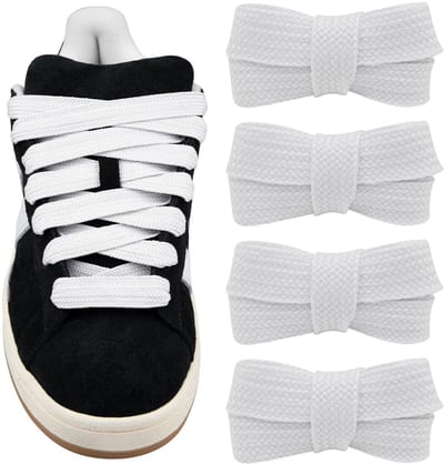 Dailygoody - Veters - Schoenveters - Vervanging voor sneakers - Wit - Platte veters - 140 cm - Geschikt voor Adidas Campus - Universeel model - Geschi...