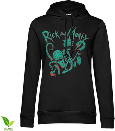 Rick And Morty Duot 'on' meisjeshoodie voor dames, zwart