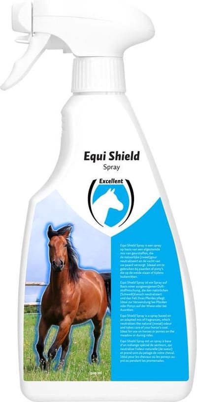 Excellent Equi Shield Spray - 500 ml - Neutraliseert de natuurlijke (zweet)geur en verzorgt de vacht van uw paard - Geschikt voor paarden
