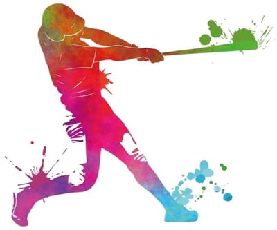 Store_9 - Baseball Muurstickers - Kleurrijke Wanddecoratie - Grote