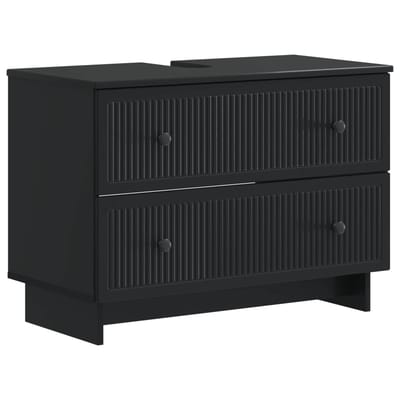 vidaXL - Wastafel - kabinet - voor - de - badkamer - EDE - Zwart - 82 - x - 41 - x - 59 - cm