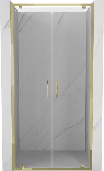 Mexen Exo dubbele draaide douchedeur 110 , transparant, goud - 8182-110-000-50-00