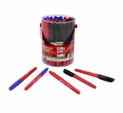 AWTOOLS Serie AW29617 - Permanente Markers - 45 Stuks - Cienkie Kleuren