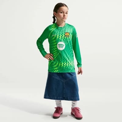Nike T-shirt Kinderen FC Barcelona Stadium Goalkeeper 2026/27 Groen - Maat XS