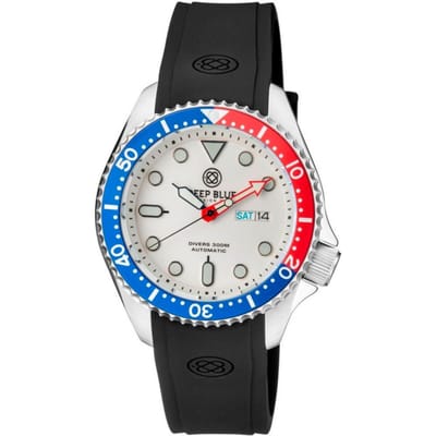 Deep Blue Watches MILPEPSWHTSIL Heren Horloge Automatic 44mm 300M