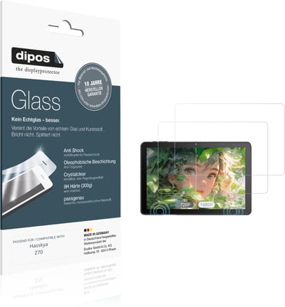dipos – 2x Pantserfolie geschikt voor Hasskya Z70 | 9H Screenprotector