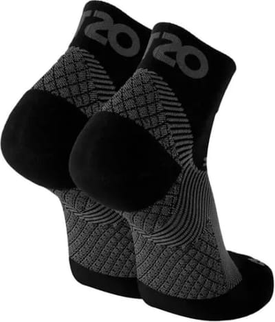 OS1st FS4 fasciitis plantaris korte compressie sokken maat XL (48+) – zwart – hielspoor – vermoeide voeten – pijn onder de voetboog – hielpijn – ademend – vochtregulerend – verkoelend - naadloos – antibacterieel