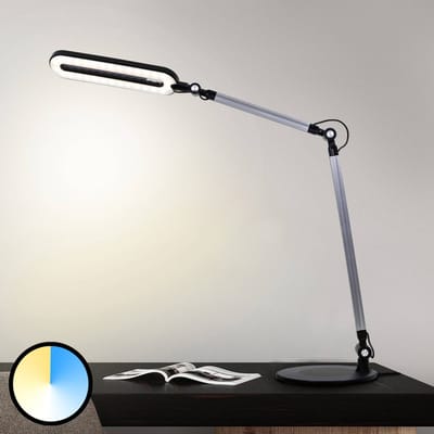 BRILONER Swan - LED Bureaulamp - dimbaar - met CCT - tafellamp - verstelbaar - leeslamp - zwart