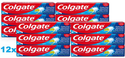 Colgate Maximum Cavity Protection Tandpasta – 12 x 100 ml – Anti-Cariës – Met Fluoride & Calcium – Voordeelverpakking