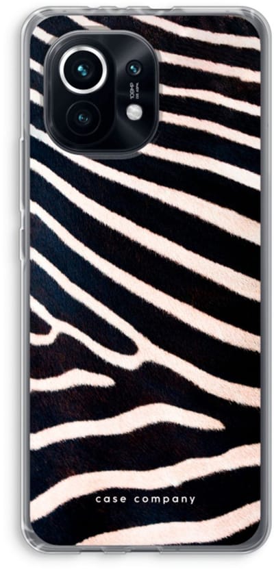 Case Company® - Hoesje geschikt voor Xiaomi Mi 11 hoesje - Zebra - Soft Cover Telefoonhoesje - Bescherming aan alle Kanten en Schermrand